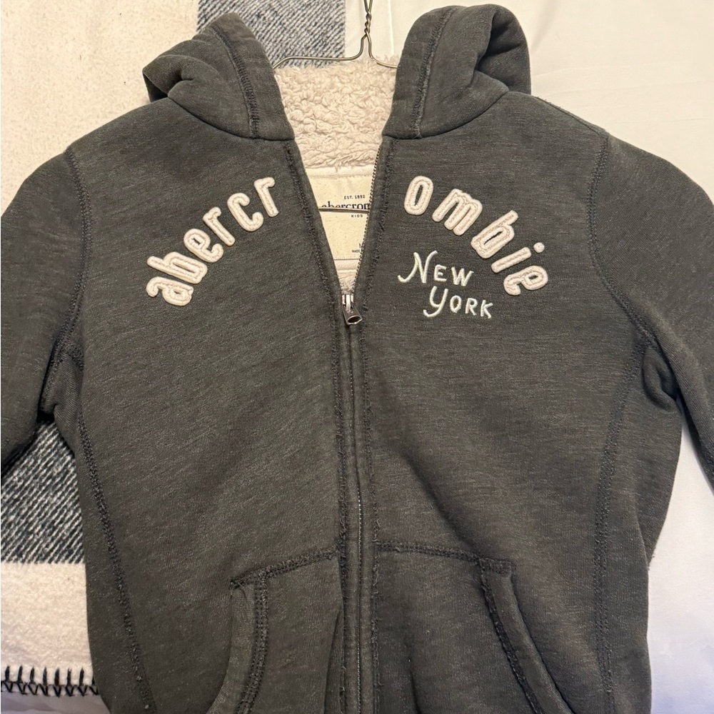 Abercrombie & Fitch Kids Dark Gray Hoodie Jacket